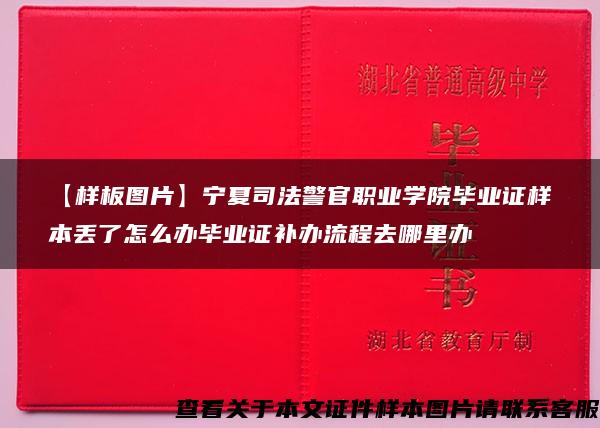 【样板图片】宁夏司法警官职业学院毕业证样本丢了怎么办毕业证补办流程去哪里办