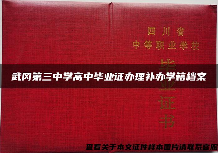 武冈第三中学高中毕业证办理补办学籍档案