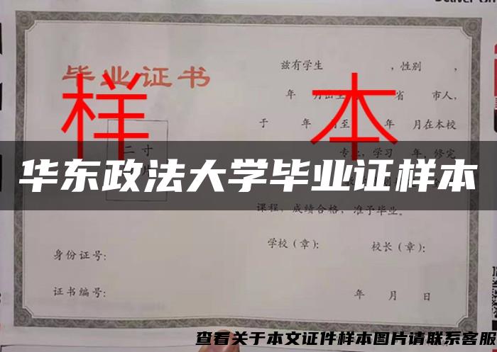 华东政法大学毕业证样本