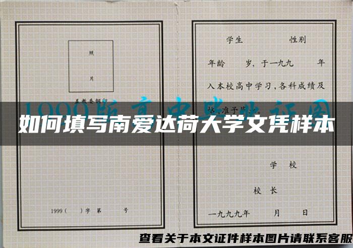 如何填写南爱达荷大学文凭样本