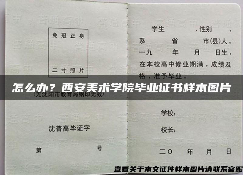 怎么办？西安美术学院毕业证书样本图片