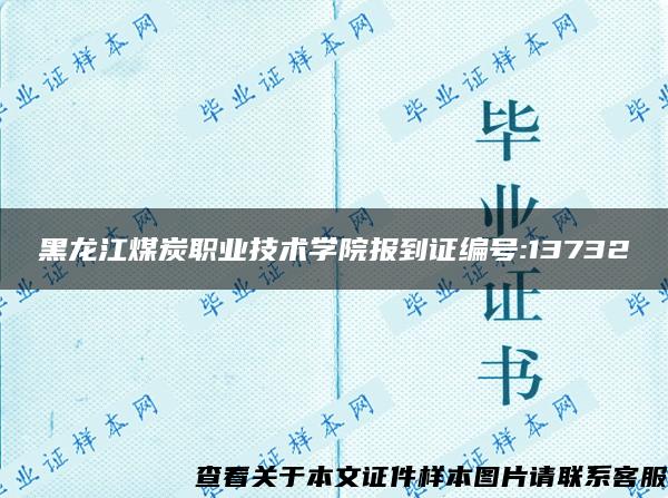 黑龙江煤炭职业技术学院报到证编号:13732