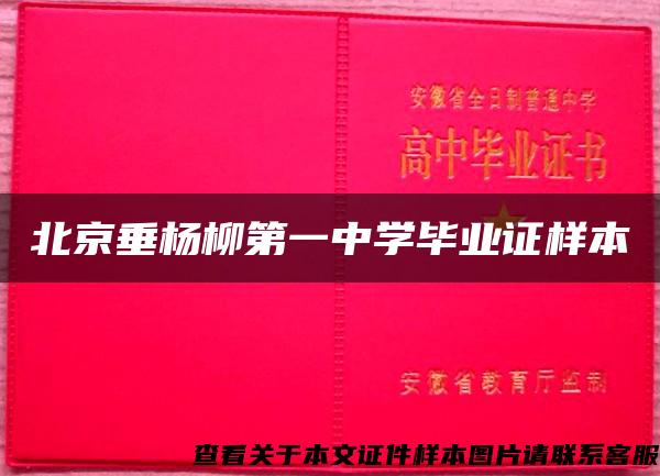 北京垂杨柳第一中学毕业证样本