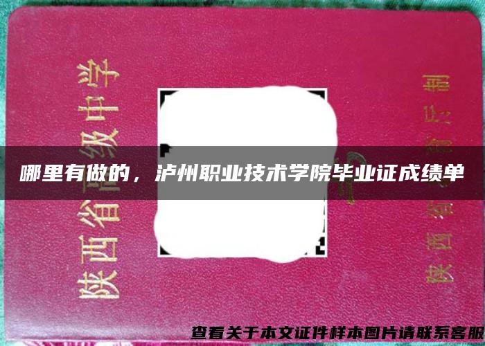 哪里有做的，泸州职业技术学院毕业证成绩单