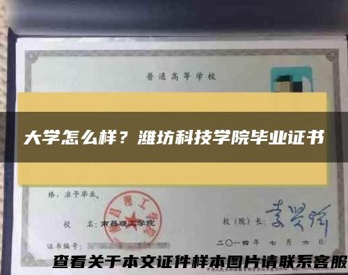 大学怎么样？潍坊科技学院毕业证书