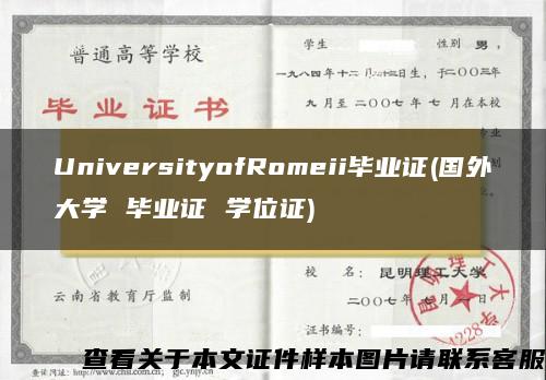 UniversityofRomeii毕业证(国外大学 毕业证 学位证)