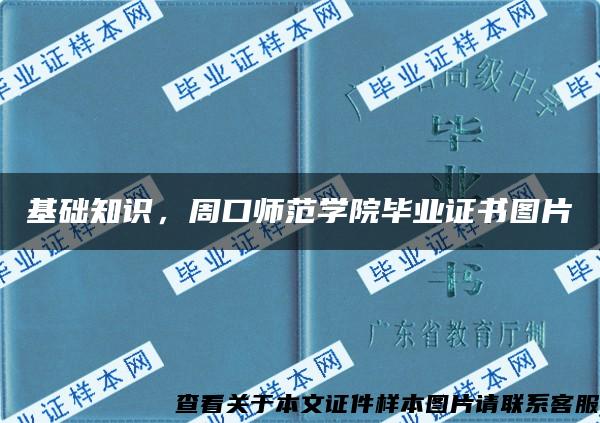 基础知识，周口师范学院毕业证书图片