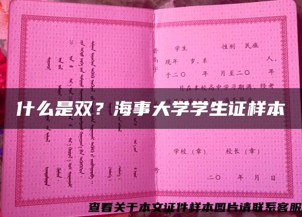 什么是双？海事大学学生证样本