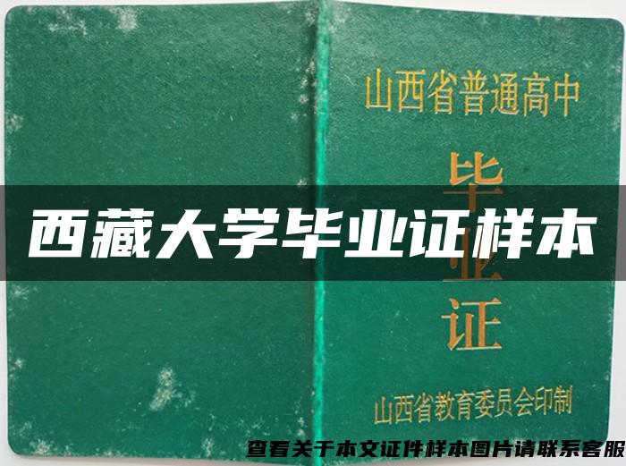 西藏大学毕业证样本