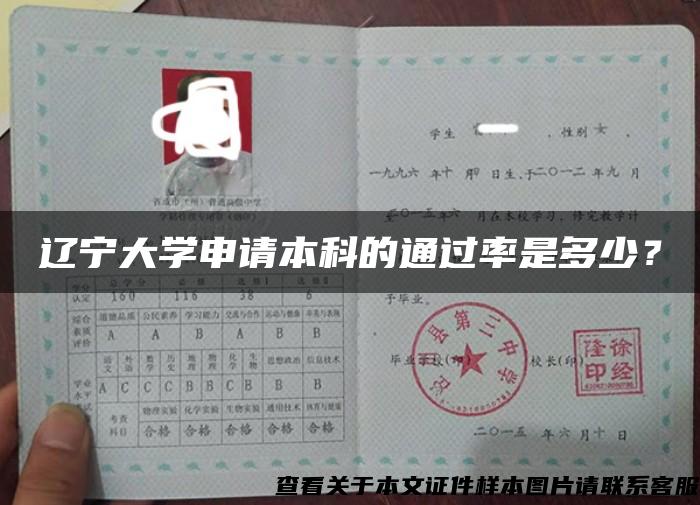 辽宁大学申请本科的通过率是多少？