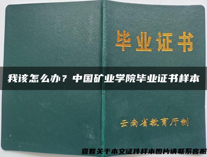 我该怎么办？中国矿业学院毕业证书样本