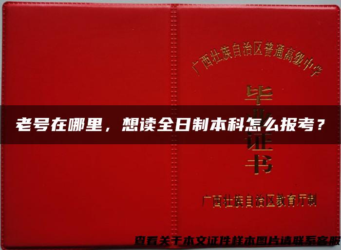 老号在哪里，想读全日制本科怎么报考？