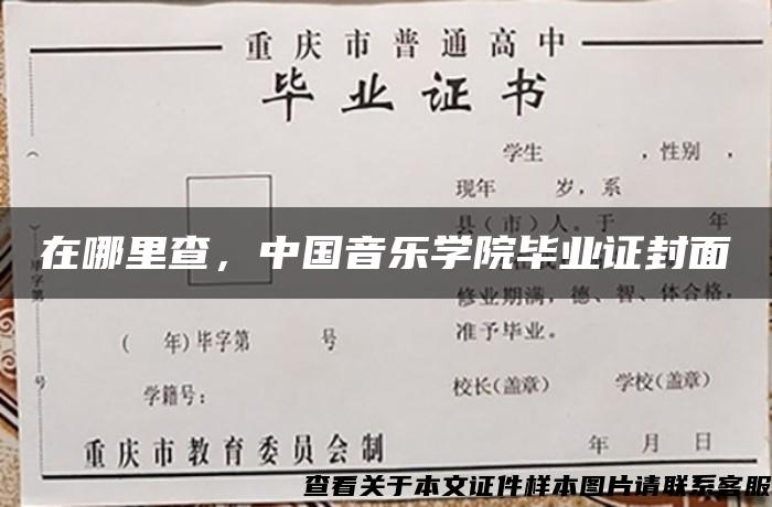 在哪里查，中国音乐学院毕业证封面