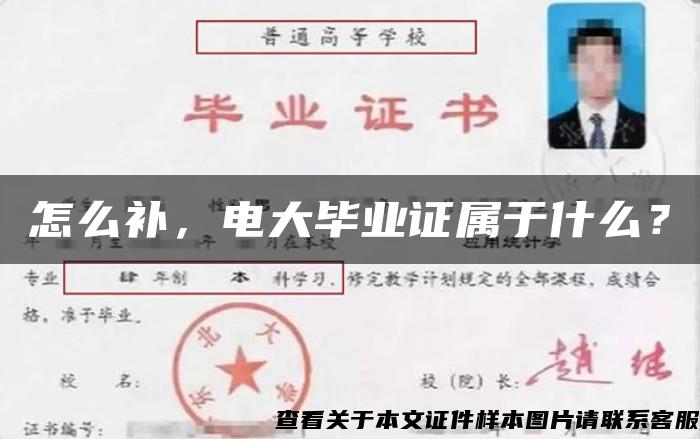 怎么补，电大毕业证属于什么？