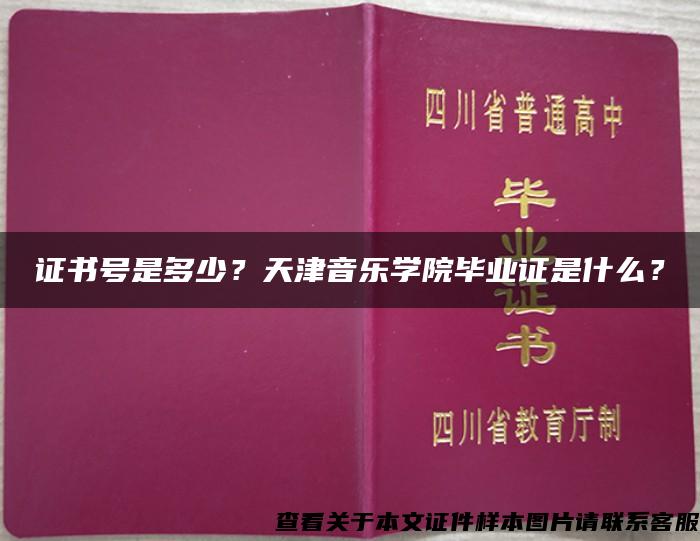 证书号是多少？天津音乐学院毕业证是什么？