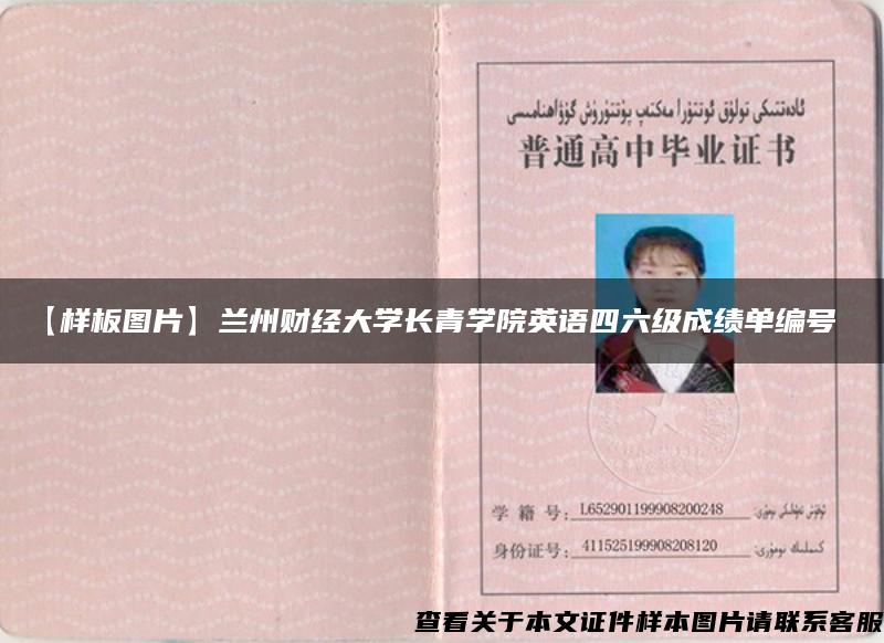 【样板图片】兰州财经大学长青学院英语四六级成绩单编号