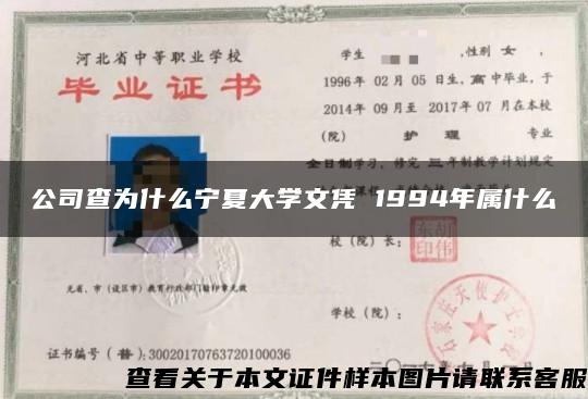 公司查为什么宁夏大学文凭 1994年属什么