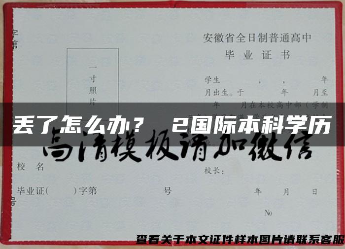 丢了怎么办？ 2国际本科学历