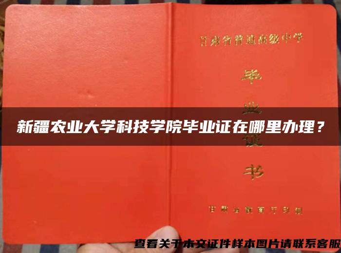 新疆农业大学科技学院毕业证在哪里办理？