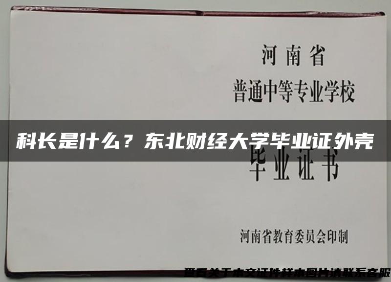 科长是什么？东北财经大学毕业证外壳