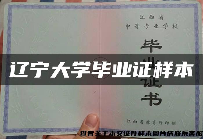 辽宁大学毕业证样本