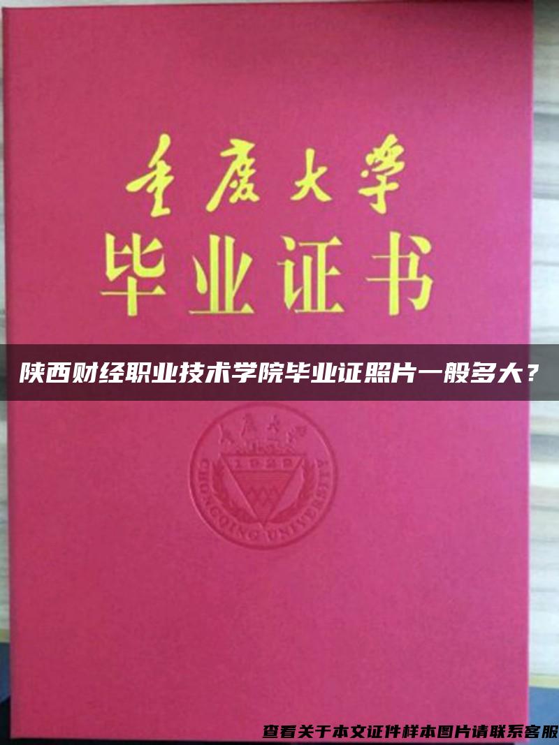 陕西财经职业技术学院毕业证照片一般多大？