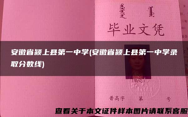 安徽省颍上县第一中学(安徽省颍上县第一中学录取分数线)