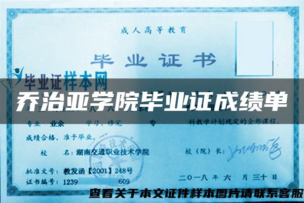 乔治亚学院毕业证成绩单