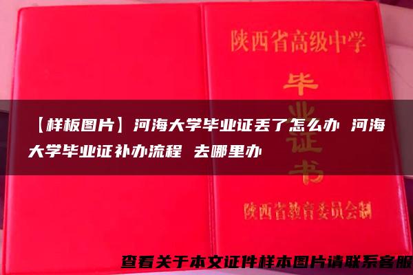 【样板图片】河海大学毕业证丢了怎么办 河海大学毕业证补办流程 去哪里办