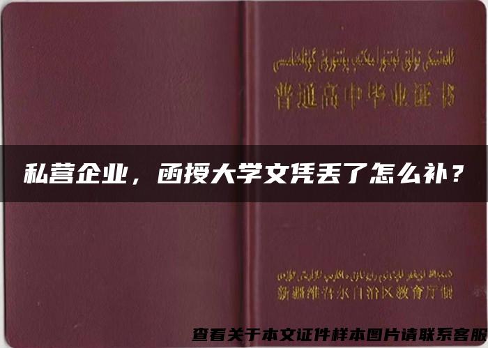 私营企业，函授大学文凭丢了怎么补？