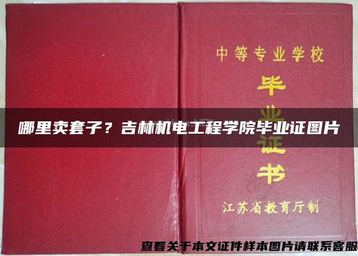 哪里卖套子？吉林机电工程学院毕业证图片