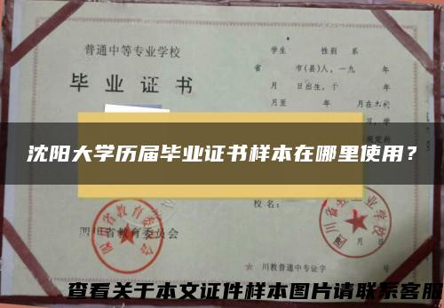 沈阳大学历届毕业证书样本在哪里使用？