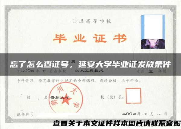 忘了怎么查证号，延安大学毕业证发放条件