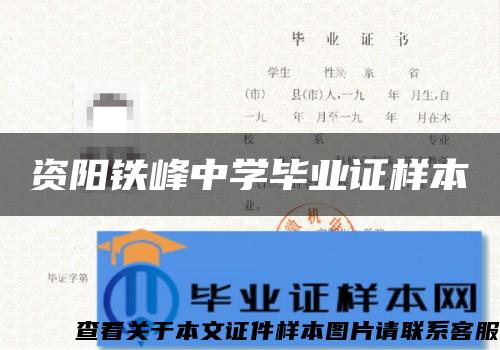 资阳铁峰中学毕业证样本