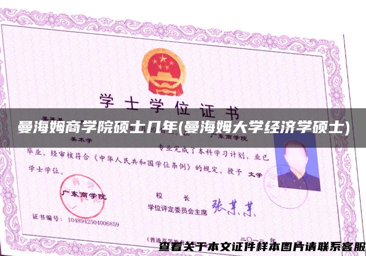 曼海姆商学院硕士几年(曼海姆大学经济学硕士)