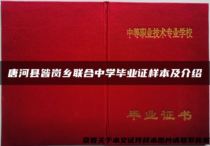 唐河县昝岗乡联合中学毕业证样本及介绍