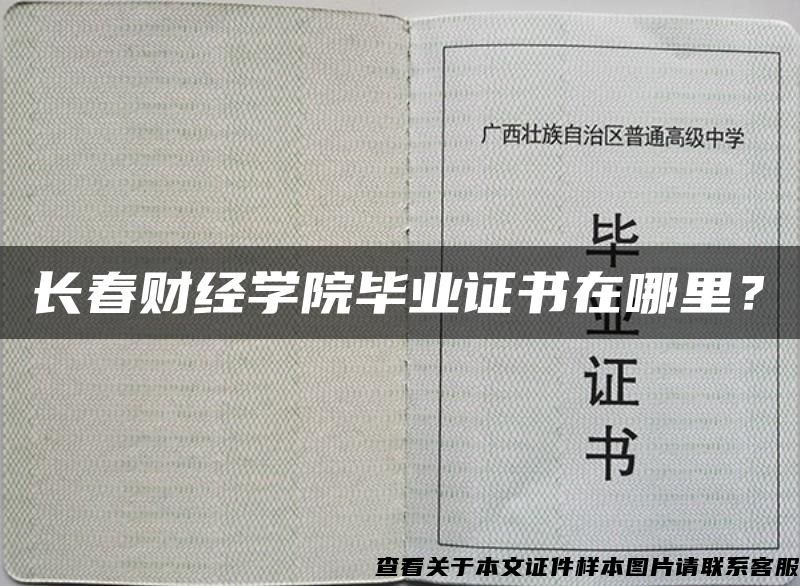 长春财经学院毕业证书在哪里？