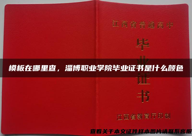 模板在哪里查，淄博职业学院毕业证书是什么颜色