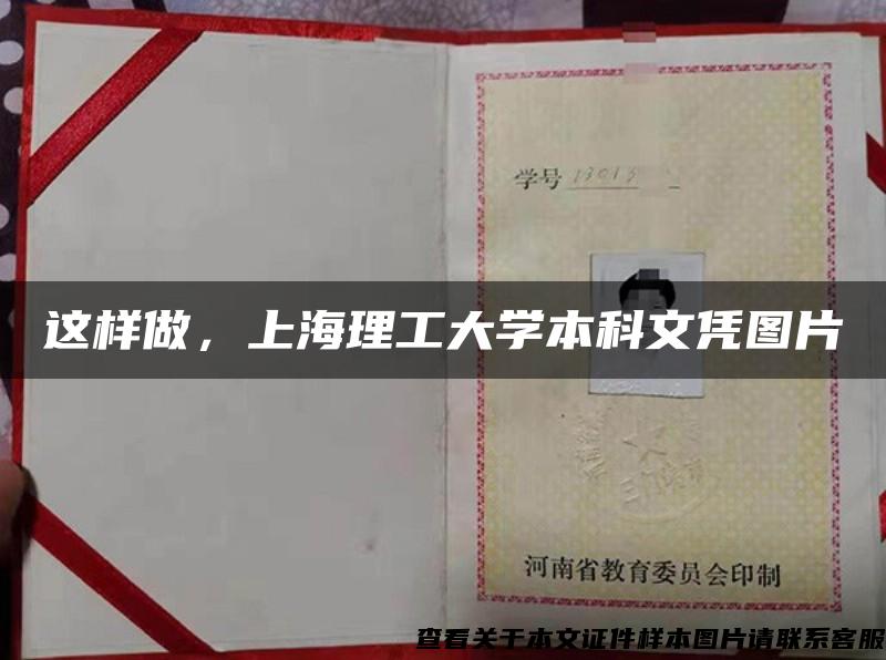 这样做，上海理工大学本科文凭图片