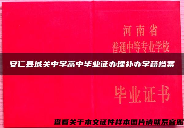 安仁县城关中学高中毕业证办理补办学籍档案