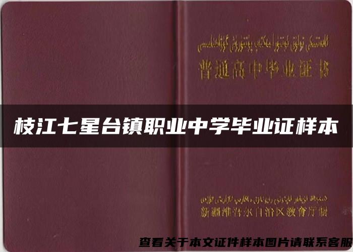 枝江七星台镇职业中学毕业证样本