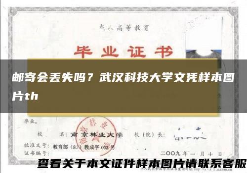 邮寄会丢失吗？武汉科技大学文凭样本图片th