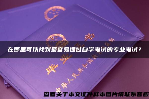 在哪里可以找到最容易通过自学考试的专业考试？