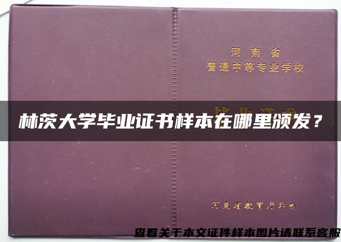 林茨大学毕业证书样本在哪里颁发？