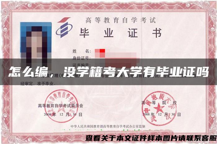 怎么编，没学籍考大学有毕业证吗