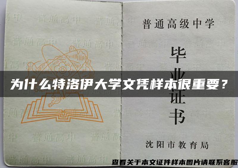 为什么特洛伊大学文凭样本很重要？