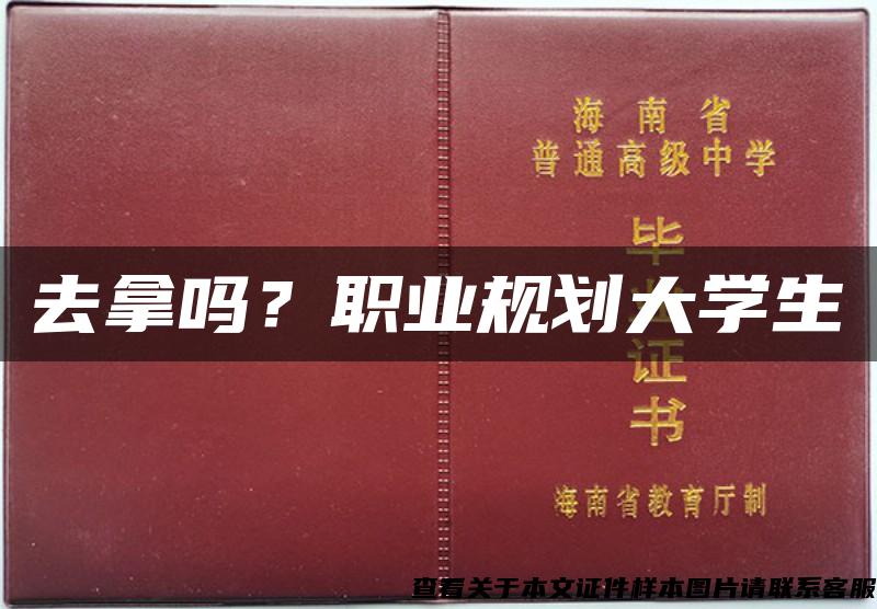 去拿吗？职业规划大学生