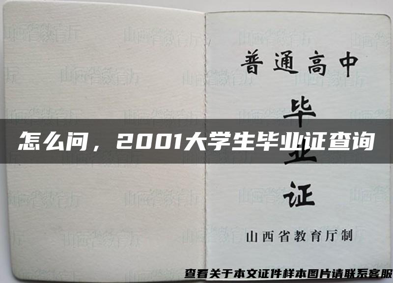 怎么问，2001大学生毕业证查询