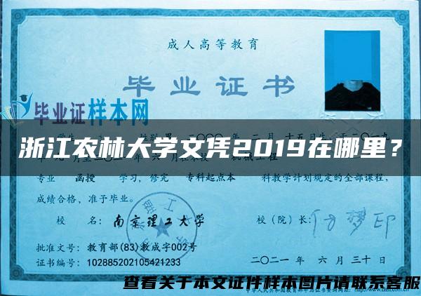 浙江农林大学文凭2019在哪里？