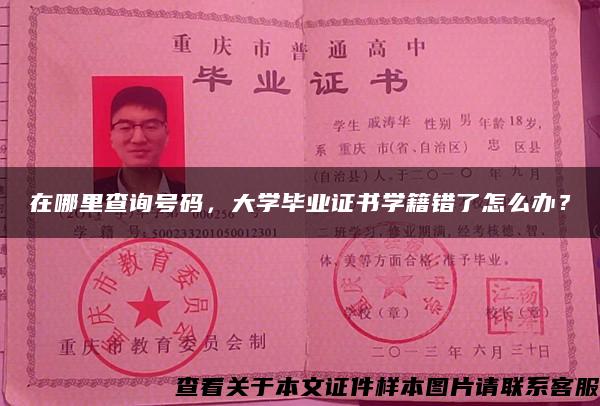 在哪里查询号码，大学毕业证书学籍错了怎么办？